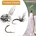 Zxpjkyu 5Pcs Houseflies for Fly Fishing Assortment Sturdy Artificial Durability #12 Fishing Lures