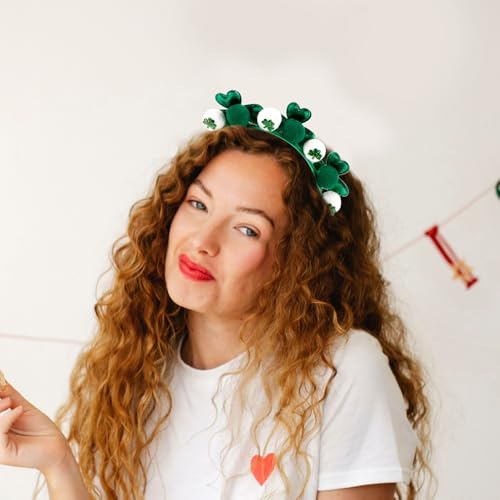 Bandeau feuille vert confortable qui ne serre pas pour coiffure Saint-Patrick - 5