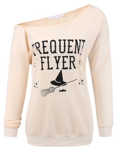 Image of Women Slouchy Halloween Off the Shoulder Sweatshirts