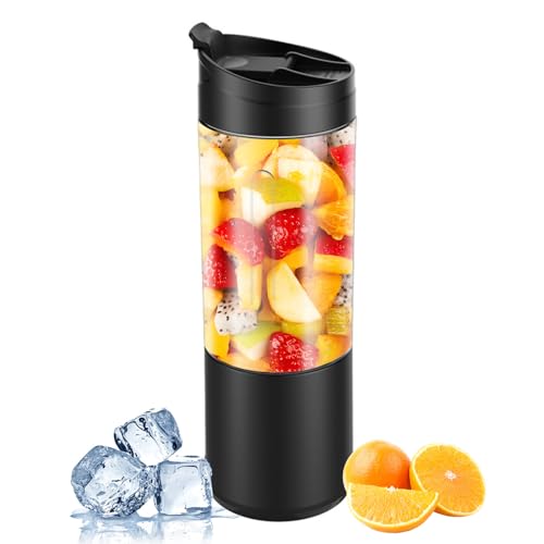 【携帯式&22000回/分高速回転】 IPO ジューサーミキサー 小型 回転刃6枚 530ml Type-c充電式 離乳食用 野菜 果物 ジュース 40秒お手入れ簡単 一人用 ミニ 持ち運びやすい 漏れない アウトドア キャンプ オフィス