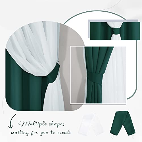 Image of PONY DANCE Bedroom Curtains Blackout, 52 x 63 in, Hunter Green, 2 Panels