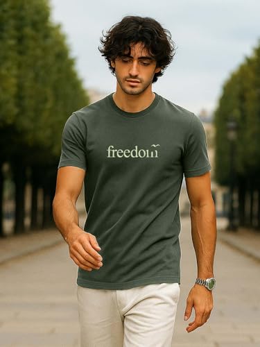Image of Nobero Men's Regular Graphic Printed T-Shirt for Men | Soft Cotton | Classic Fit | Printed Casual Tshirt for Men