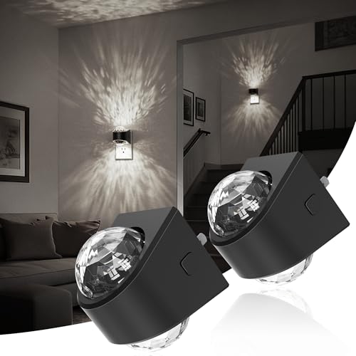 Image of JandCase Night Lights Plug into Wall, 2 Pack Star Projector Night Light with 5000K Daily White, Automatic Galaxy Nightlight Plug in with Light Sensor for Bathroom Hallway Room Decor