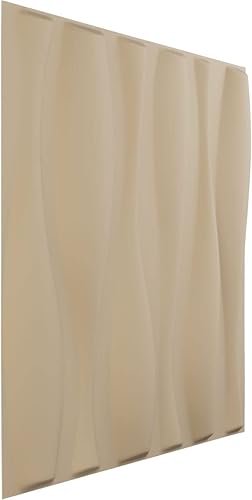 Miniatura 2 de Ekena Millwork Fairfax EnduraWall Panel decorativo de pared 3D de 19 58 pulgadas de ancho x 19 58 pulgadas de alto, beige ahumado (cubre 2.67 pies