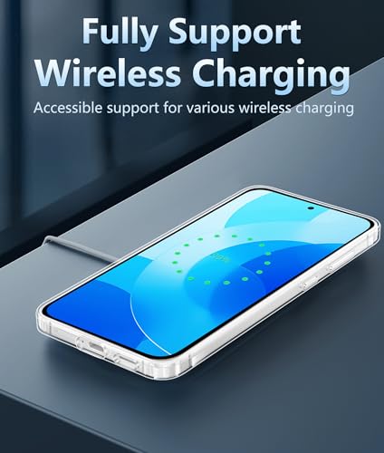 Image of FNTCASE for Samsung Galaxy S25-FE Case: for Samsung Galaxy S25 FE Clear Military Grade Drop Protection Anti Yellowing Cell Phone Cover - Rugged Shockproof Protective Bumper Transparent Phonecase