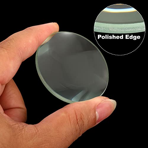 PATIKIL 100mm Fokus Länge Doppel Konvex Objektiv 50mm Durchmesser 9mm Höhe Glas Optisch Polierte Runde Kanten Objektiv für Physikalische Experimente Klar