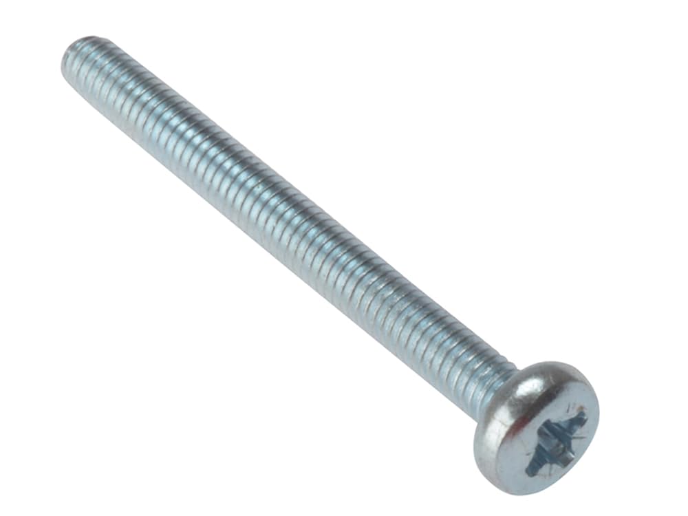 ForgeFix FORMSPH430M Machine Screw Pozi Compatible Pan Head ZP M4 x 30mm Bag 25