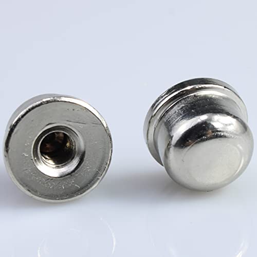 Ozxno 2-Pcs 1/4-27 Solid Lamp Finials Caps Tapped Of Tops For Lamp Shade Holder Harp Decoration(Silver) #TOP2