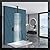 Aolemi Matte Black Shower System Ceiling Mount 12 Inch Rain Shower Head with 3 Functions ABS Handheld Spray Luxury High Pressure Shower Combo Set Rough-in Valve and Shower Trim Included Bathroom