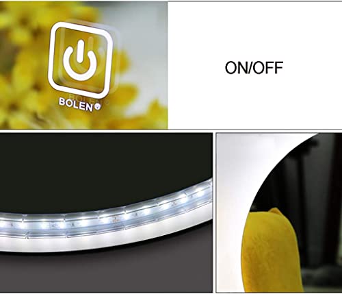 Miroir rétro-éclairé LED rond 80cm de qualité supérieure en verre HD - 7