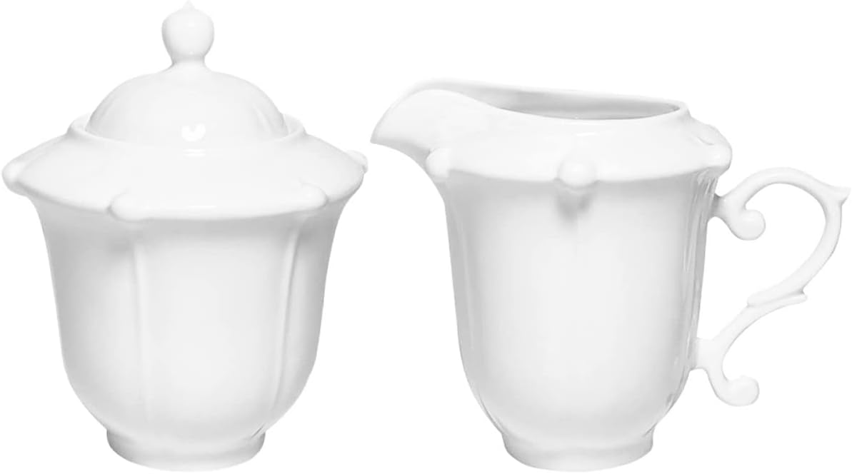Sizikato Porcelain Creamer Pitcher and Sugar Bowl, Creamer