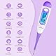 Easy@Home Basalthermometer Fruchtbarkeitsthermometer Ovulationstest zur Zykluskontrolle und Eisprung-Tracking mit Premom APP, Digitales Thermometer mit blauer Hintergrundbeleuchtung LCD-Anzeige (Lila)