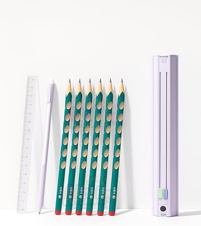 Alokik Enterprise 9 in 1 Rotating Pencil Holder with Detachable Sharpener | Portable Standing Pencil Storage Case with Ruler & Sharpener | School, Office & Art Supplies Organizer for Kids & Adults