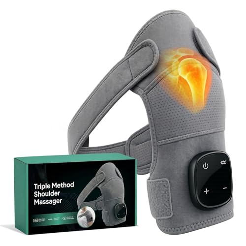 Shoulder Massager - The Official Triple Method - Heat Massage & Compression for Shoulder Relief