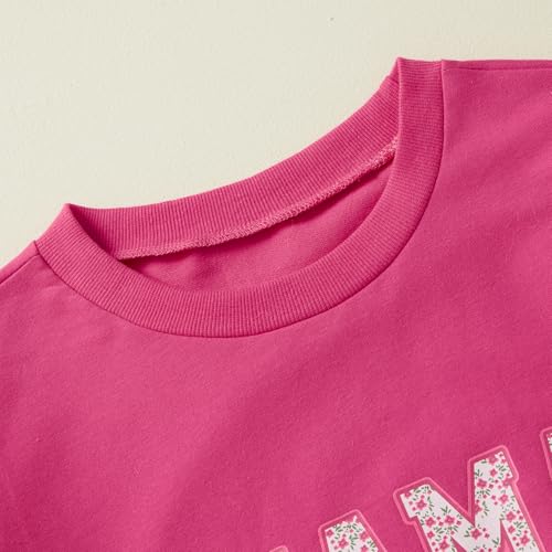 Mommy and Me Matching Outfits Cute Bow Mama and Mini Long Sleeve Crewneck Sweatshirt Tops Mother Baby Matching Clothes4