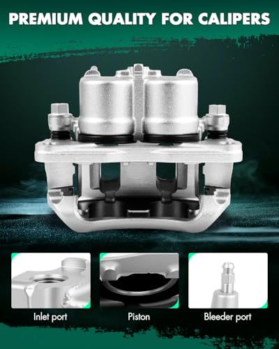 Image of SCITOO 18B5026S Front Left Disc Brake Caliper w /Bracket Fit For Mazda For CX-7 2007-2012, Double Pistons