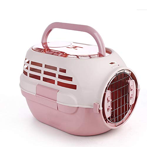 Wanguo Transporte de envío de Mascotas Las Maletas portátiles no Son tóxicas y Son ecológicas para Cumplir con los requisitos de Transporte de Animales Vivos,Pink