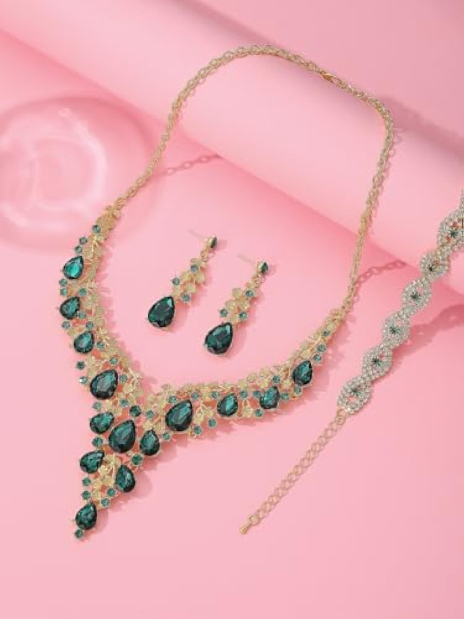 Wedding Bridesmaid Austrian Crystal Rhinestone Jewelry Set