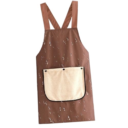 Grembiule da cucina - Grembiule da cucina | Chef Apŕon, unisex con asciugamano staccabile, 1 tasca con tracolla incrociata, cucine per barbecue, cotture artigianali, indumenti da lavoro protettivi per