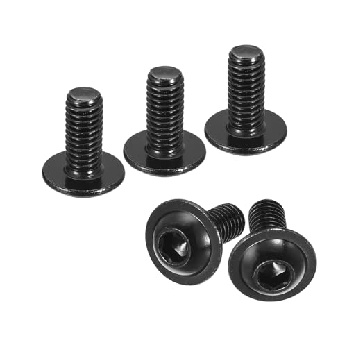 Vis M6 x 16 mm inox 304 noire tete bombee boulon mecanique filet complet meuble 100x
