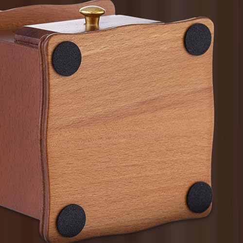 Molinillo de café manual de madera de acero inoxidable regulable tradicional 7