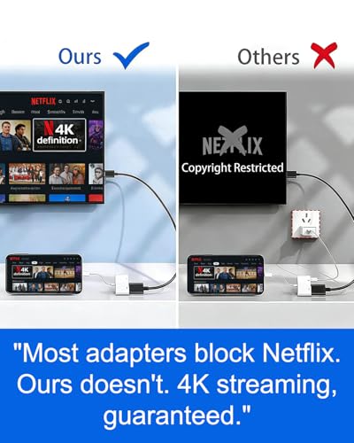 USB-C-auf-HDMI-Adapter, 4K @ 60Hz mit 100 W PD Schnellladung [MFi-zertifiziert], kompatibel mit iPhone 17/16/15 Pro Max, MacBook, iPad Pro und mehr – HDMI auf USB C Kabel für HDTV/Monitor/Projektor