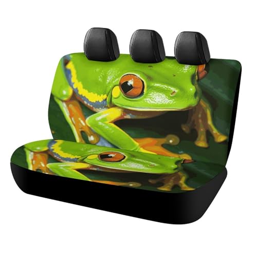 Housses de siège arrière de voiture antidérapantes universelles motif grenouille