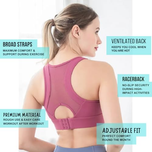 Image of GLAMORAS Nylon Spandex Active Sports Bra for Women | Full Coverage, Non-Wired, Seamless, Stretchable & Support Activewear for Women | Criss Cross Back Crop Tops for Gym, Yoga & Workout - Size: S - 2XL
