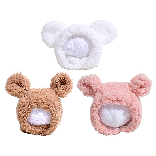 Gorro de oso para gato disfraz navideño y cosplay miniatura 3