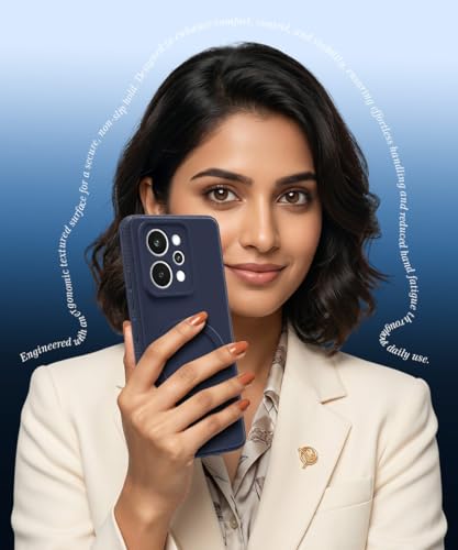 Image of WOW IMAGINE Back Case Cover for Redmi Note 12 5G | Vivo T4x | Soft Matte Silicone Case| Slim Fit & Shockproof | Camera Protection Bumper Cover (Blue)