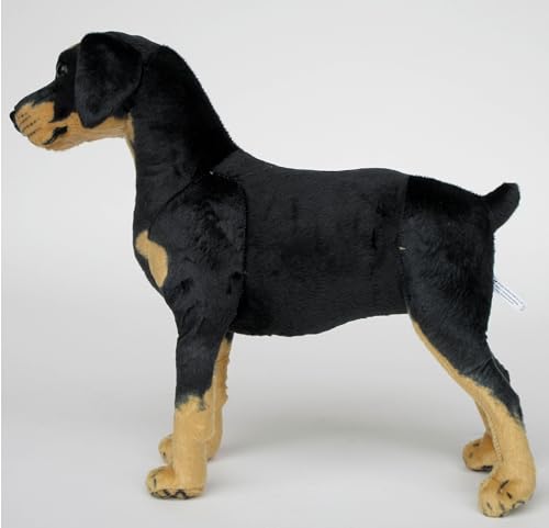 Wagner 1027 - Plüschtier Hund Rottweiler - stehend - 51 cm Kuschelhund Stofftier