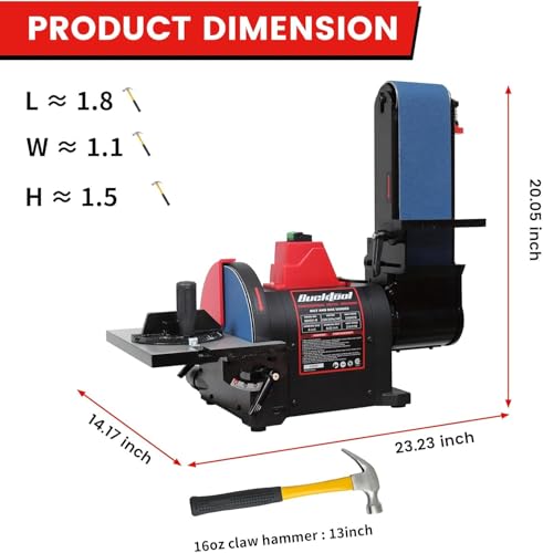 BUCKTOOL Pro 1HP Bench Belt Sander