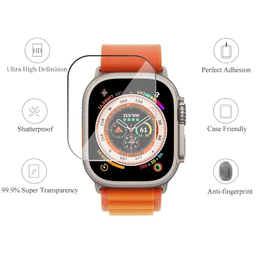 Image of Ailun for Apple Watch Ultra 3 /Ultra 2 /Ultra Screen Protector [49mm], Tempered Glass Film, Anti-Scratch, High Definition, Touch Sensitive[3 Pack][Clear]