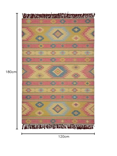 Image of Printed Rug Soft Floor Carpets with Anti Slip Backing for Living Room | Bedroom | Kids Room (Rust, 4x6 Feet)