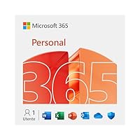 Microsoft 365 Personal | 12 mesi | 1 persona | App Office con AI | 1TB di Spazio di archiviazione...