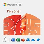 Microsoft 365 Personal | 12 mesi | 1 persona | App Office con AI | 1TB di Spazio di archiviazione OneDrive | Codice d'attivazione via email
