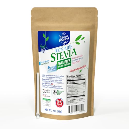 Stevia Powder 100% Pure, 2 Oz, No Artificial Sweetener. 2098