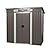 YOPTO 6×4 FT Outdoor Metal Storage Shed with Integrated Punched Vents,Heavy Duty Storage House W/Padlock and Sliding Doors,Large Waterproof Outdoor Tools Sheds for Garden,Backyard,Patio,Grey