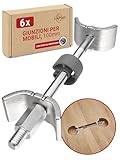 LouMaxx Giunzioni per Mobili 100 mm Set di 6 - Connettori per Piani di Lavoro - Viti a Far...