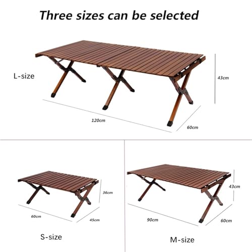 Table camping pliante en bois compacte pour bureau pique-nique nomade - 4