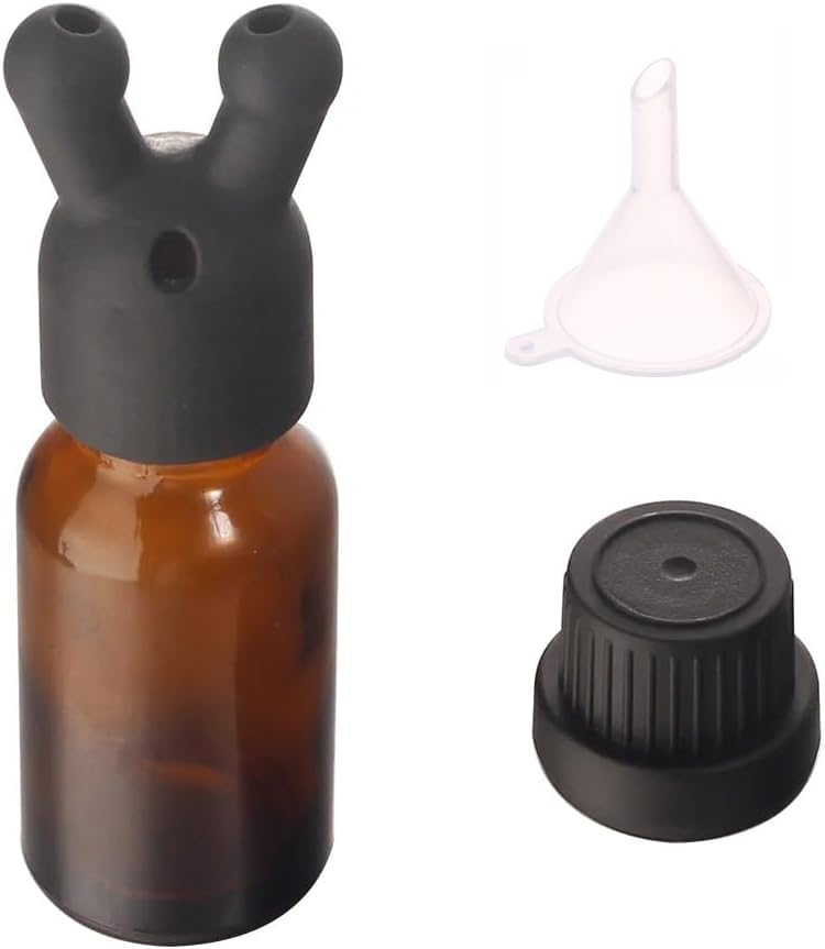 Scent bottle sniffing cap, leak-proof essential oil inhaler cap, double/single sole essential oil inhaler, mini perfume inhaler dispenser bottle