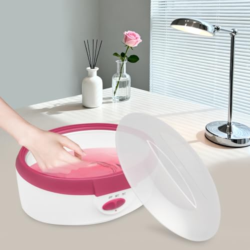 Bagno di cera elettrico 2,3 l con termostato – Paraffina per mani e piedi, riscaldamento rapido 265 W, coperchio trasparente e griglia di sicurezza, 220 V per la casa
