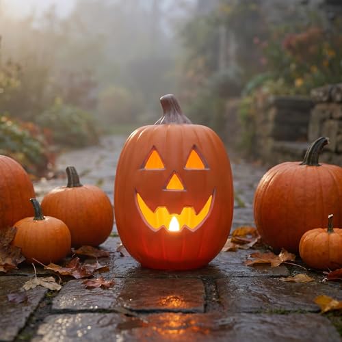 Calabaza brillante LED Luxshiny para iluminar mesas exteriores 6