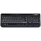 Microsoft Wired Keyboard 600 (Tastatur kabelgebunden, schwarz, deutsches QWERTZ Tastaturlayout)