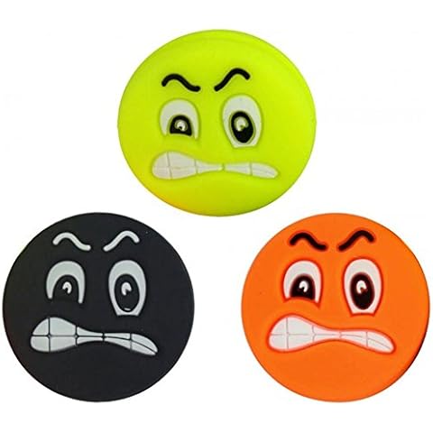Pro 3 Smiley Tenis Emoji Antivibradores Colored Angry Face Cover