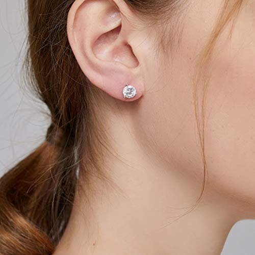 Diamond Studs Cubic Zirconia Earrings Fake Diamond Earrings Sterling Silver Cubic Zirconia Studs Brilliant Cut Cubic Zirconia Studs Earrings Sterling Silver Diamond Earrings Faux Diamond Earrings #TOP4