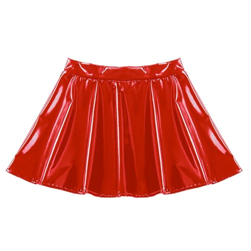 Women's Low Waist Pleated Skirt PU Leather Flared Stretchy Versatile Casual Skirts Elegant Feminine Charm4