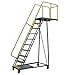 PW Platforms BS14SH30-SP Cantilever Ladder, 14 Steps, 24" Platform Width, 14" Overhang
