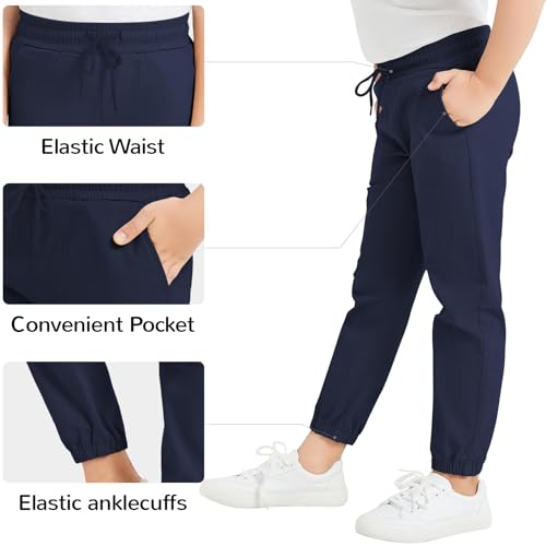 Image of Pull on Stretch School Uniform Jogger Pants for Boys and Girls(2T-16Y)