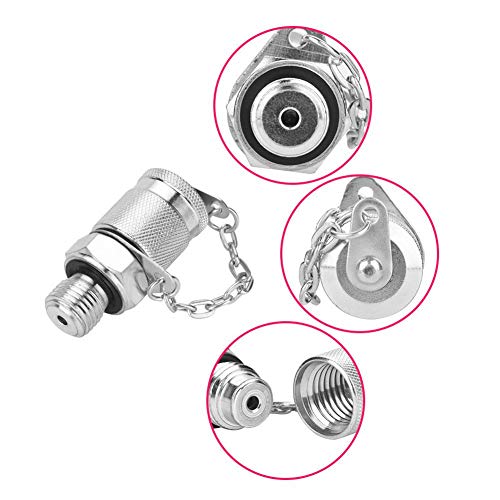 Image of Oumefar 63MPa /630BAR Hydraulic Pressure Test Coupling Kit, Hydraulic Test Parts for Hydraulic System Construction Machinery, Hydraulic Test Accessories (G3 /8)